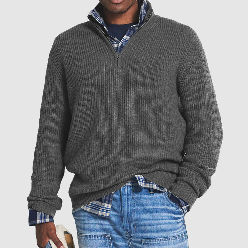 Warm Soft Quarter-Zip Sweater