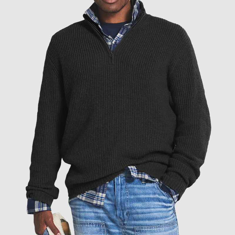 Warm Soft Quarter-Zip Sweater