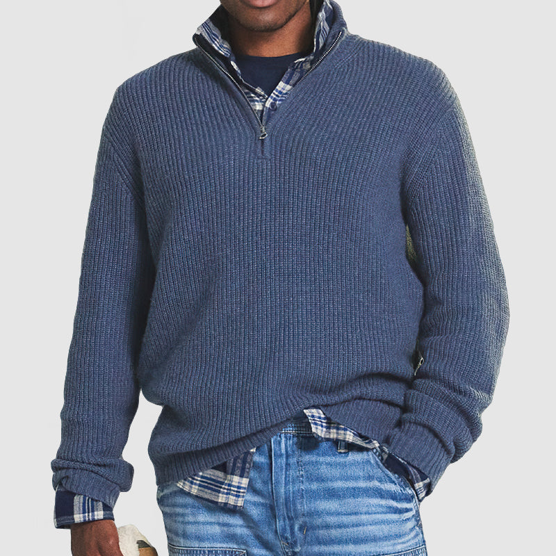 Warm Soft Quarter-Zip Sweater