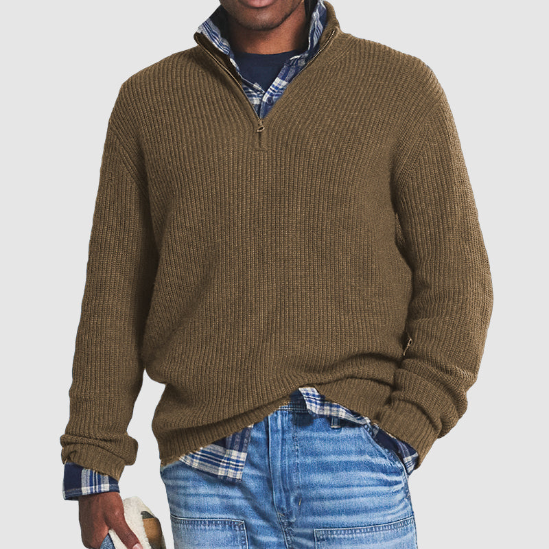 Warm Soft Quarter-Zip Sweater