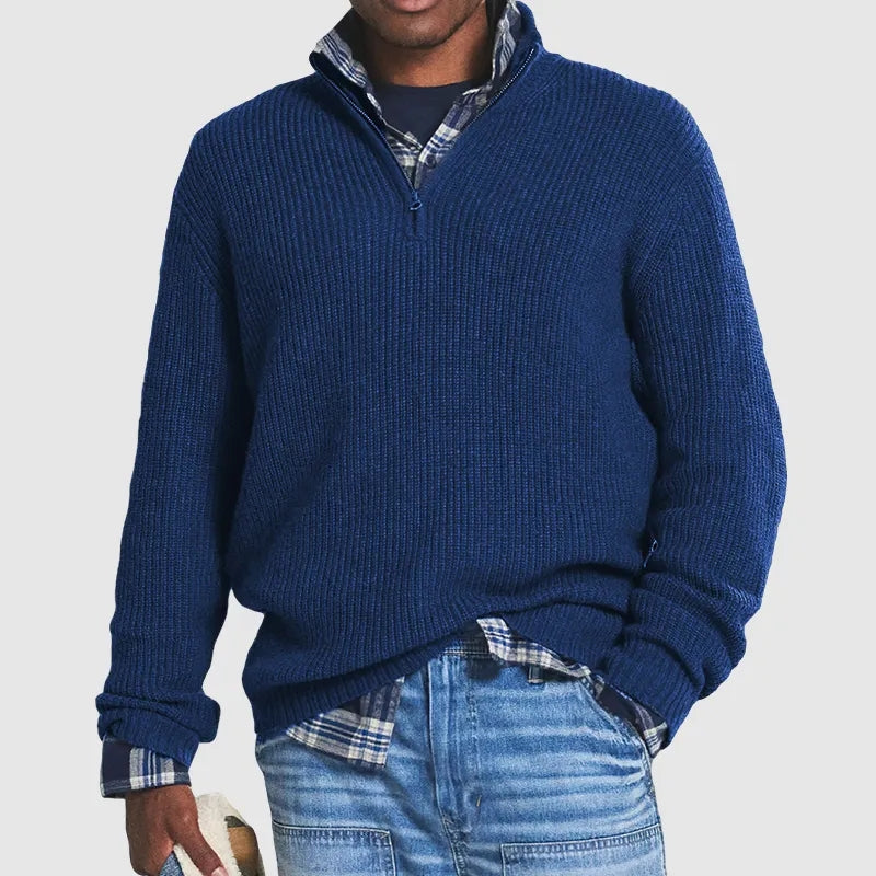 Warm Soft Quarter-Zip Sweater