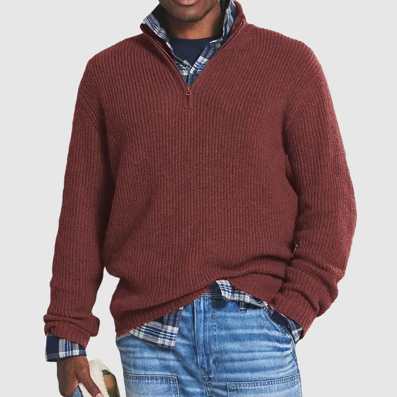 Warm Soft Quarter-Zip Sweater