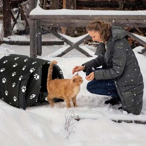 Maison extérieure imperméable et chaude pour chat