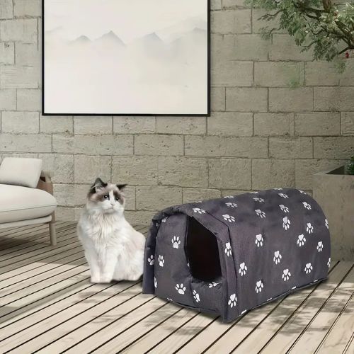 Maison extérieure imperméable et chaude pour chat