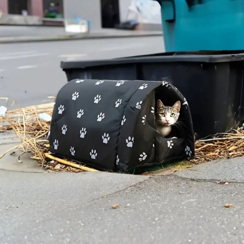 Maison extérieure imperméable et chaude pour chat