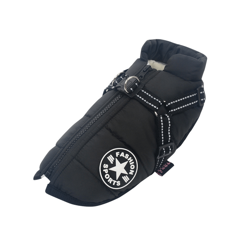 Waterproof Dog Winter Jacket with Harness