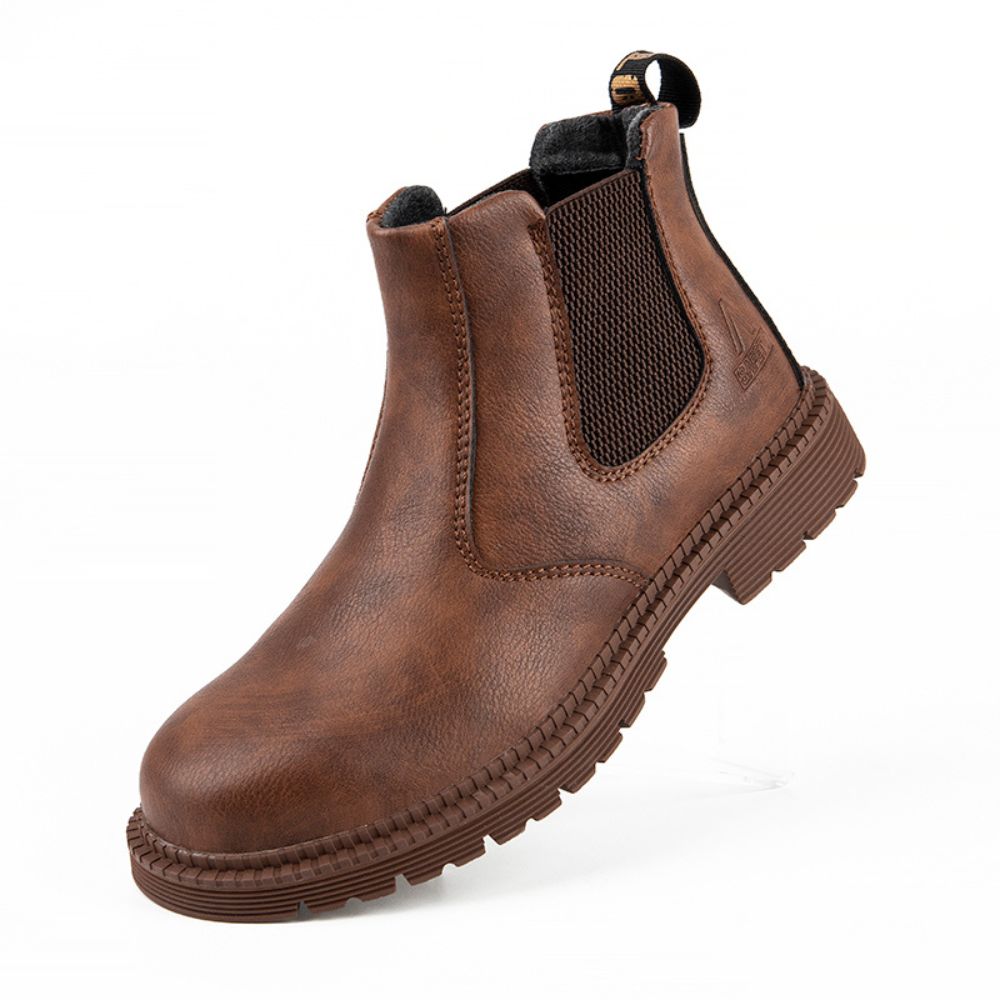Bottes de travail imperméables en cuir