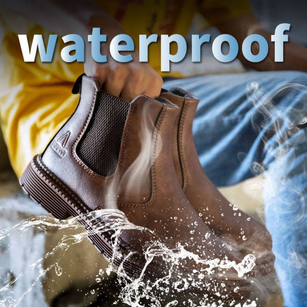 Bottes de travail imperméables en cuir