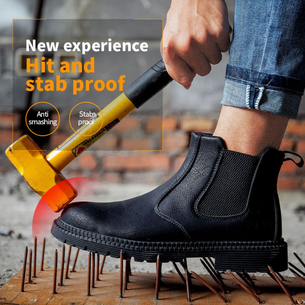 Bottes de travail imperméables en cuir