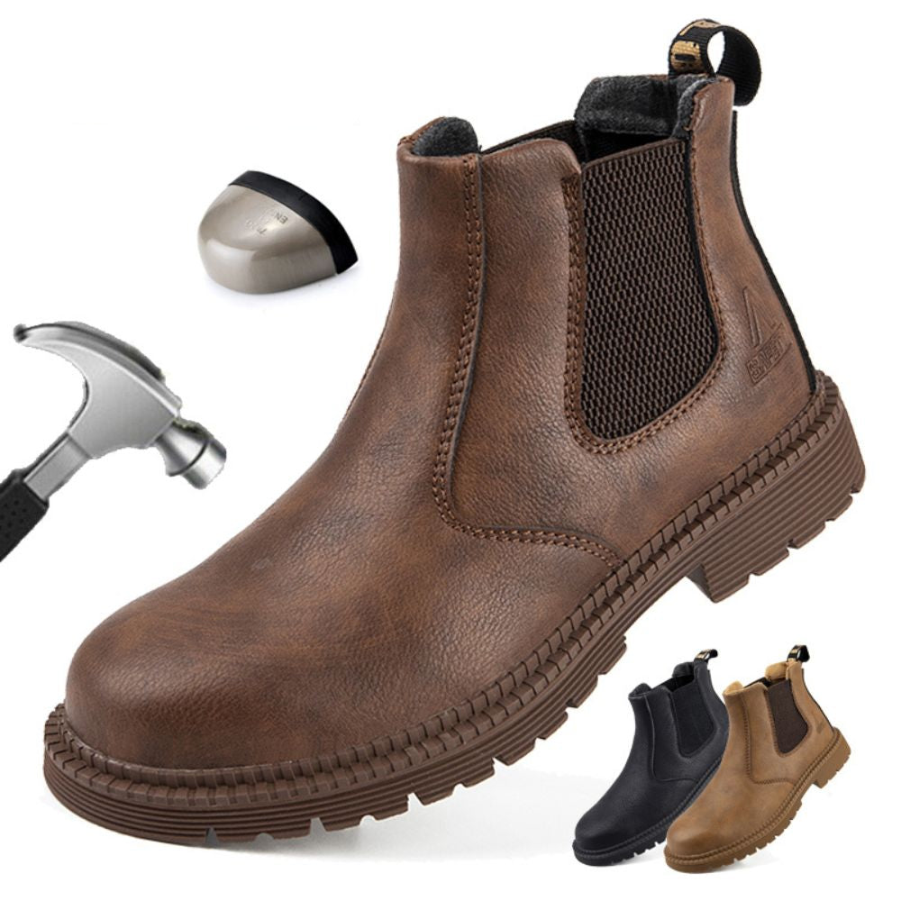 Bottes de travail imperméables en cuir