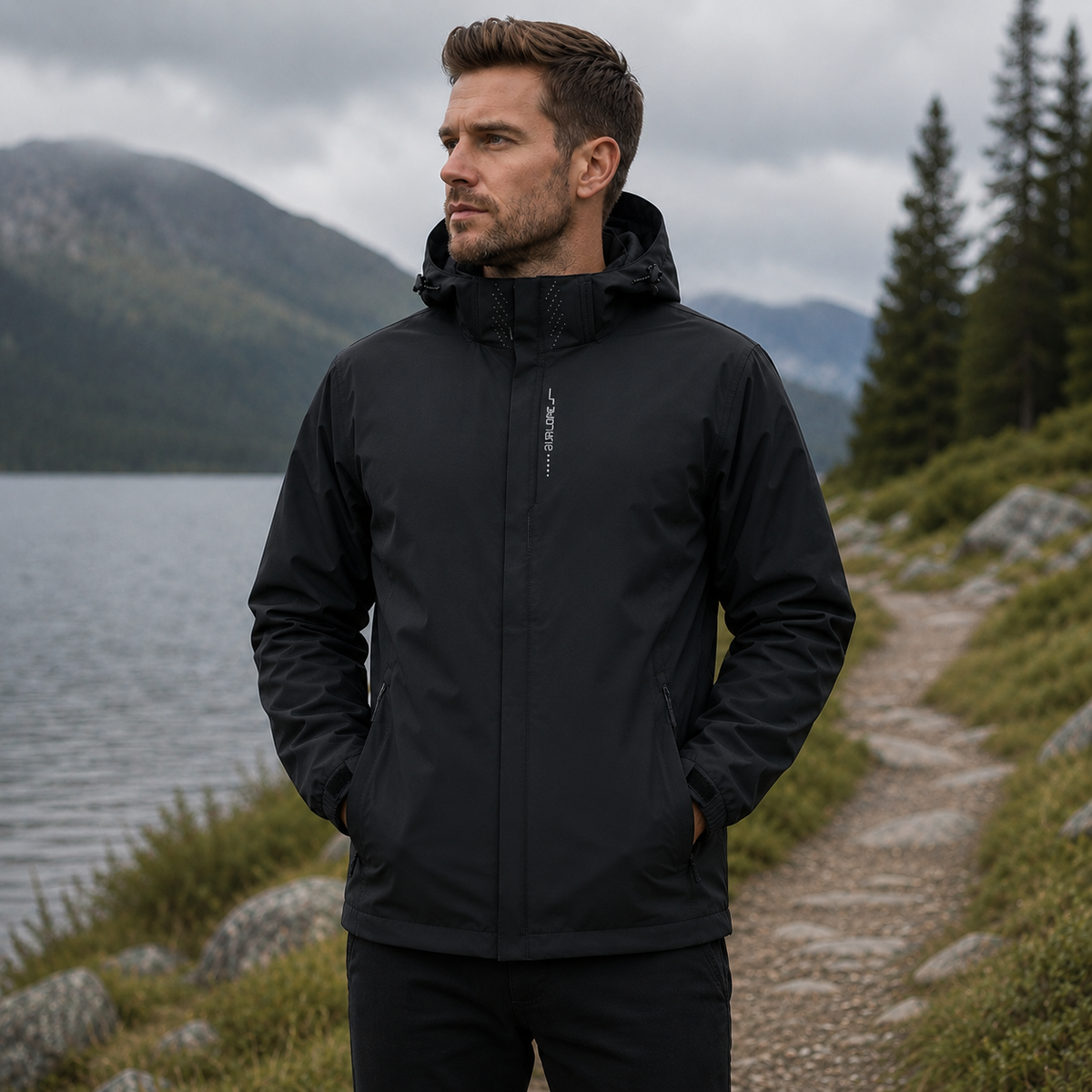Veste imperméable à coque