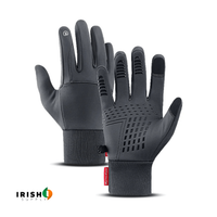 Gants thermiques d'hiver imperméables pour le cyclisme, avec doigts compatibles avec les écrans tactiles, paume antidérapante et poignets coupe-vent
