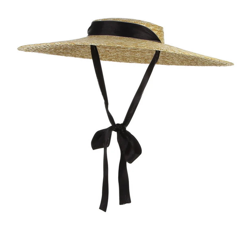 Chapeau de soleil à larges bords et calotte plate