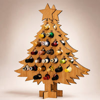 Wine & Beer Advent Calendar Holder - Wooden 24-Slot Countdown Display