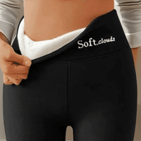 Leggings de forro polar de terciopelo acogedor: elegancia térmica