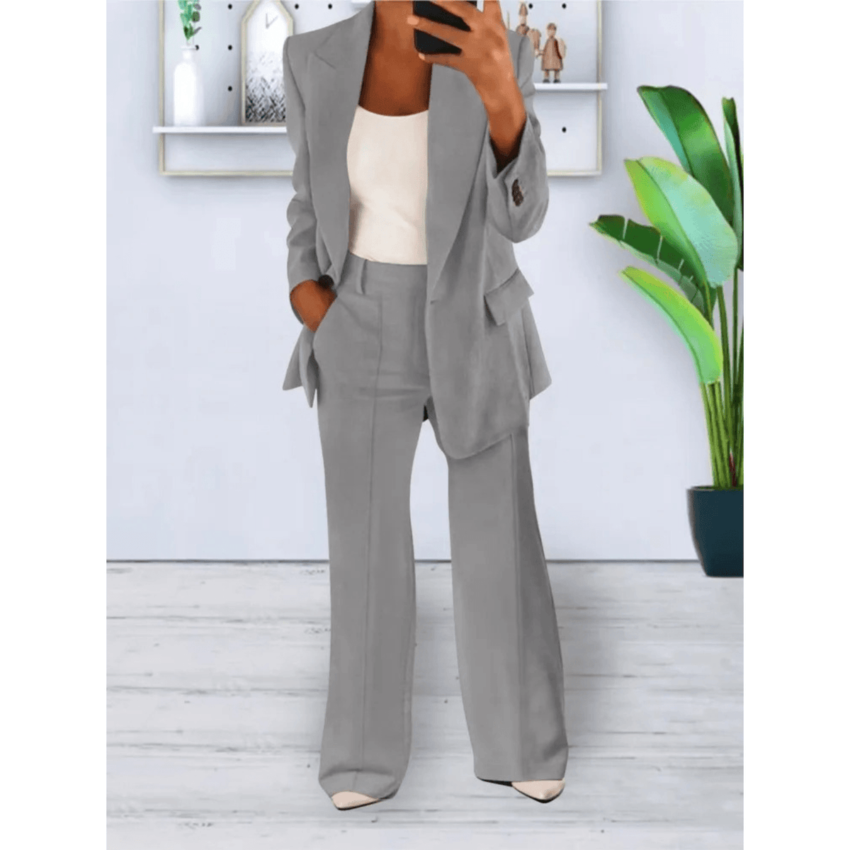 Women's 2-Piece Suit Blazer & Pants | Elegant Style & Comfort