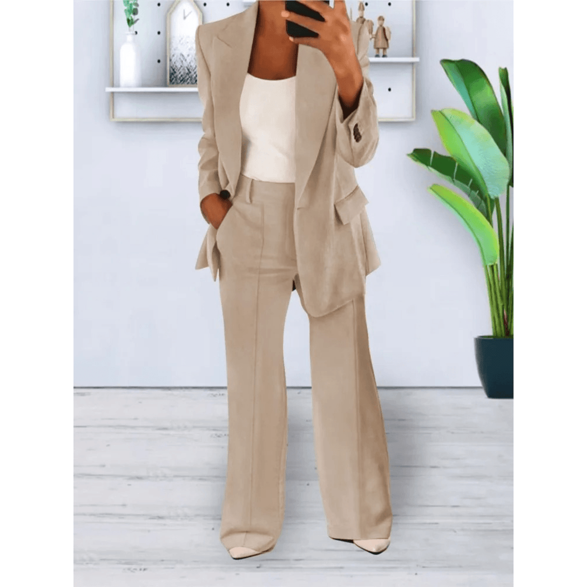 Women's 2-Piece Suit Blazer & Pants | Elegant Style & Comfort