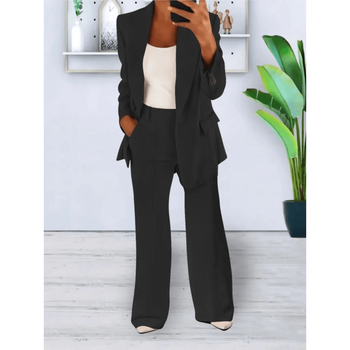 Women's 2-Piece Suit Blazer & Pants | Elegant Style & Comfort
