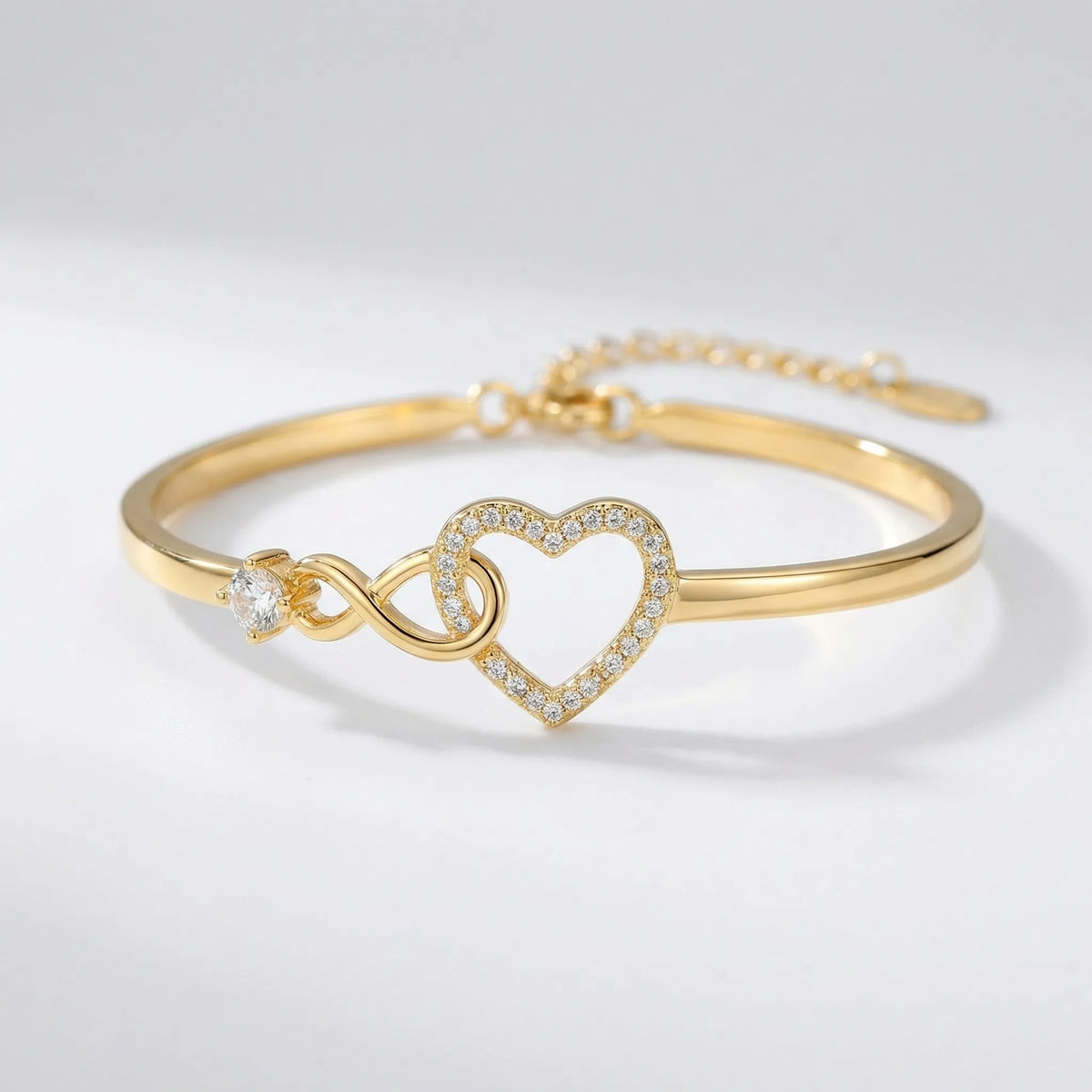 Women's Adjustable Infinity Heart Bracelet