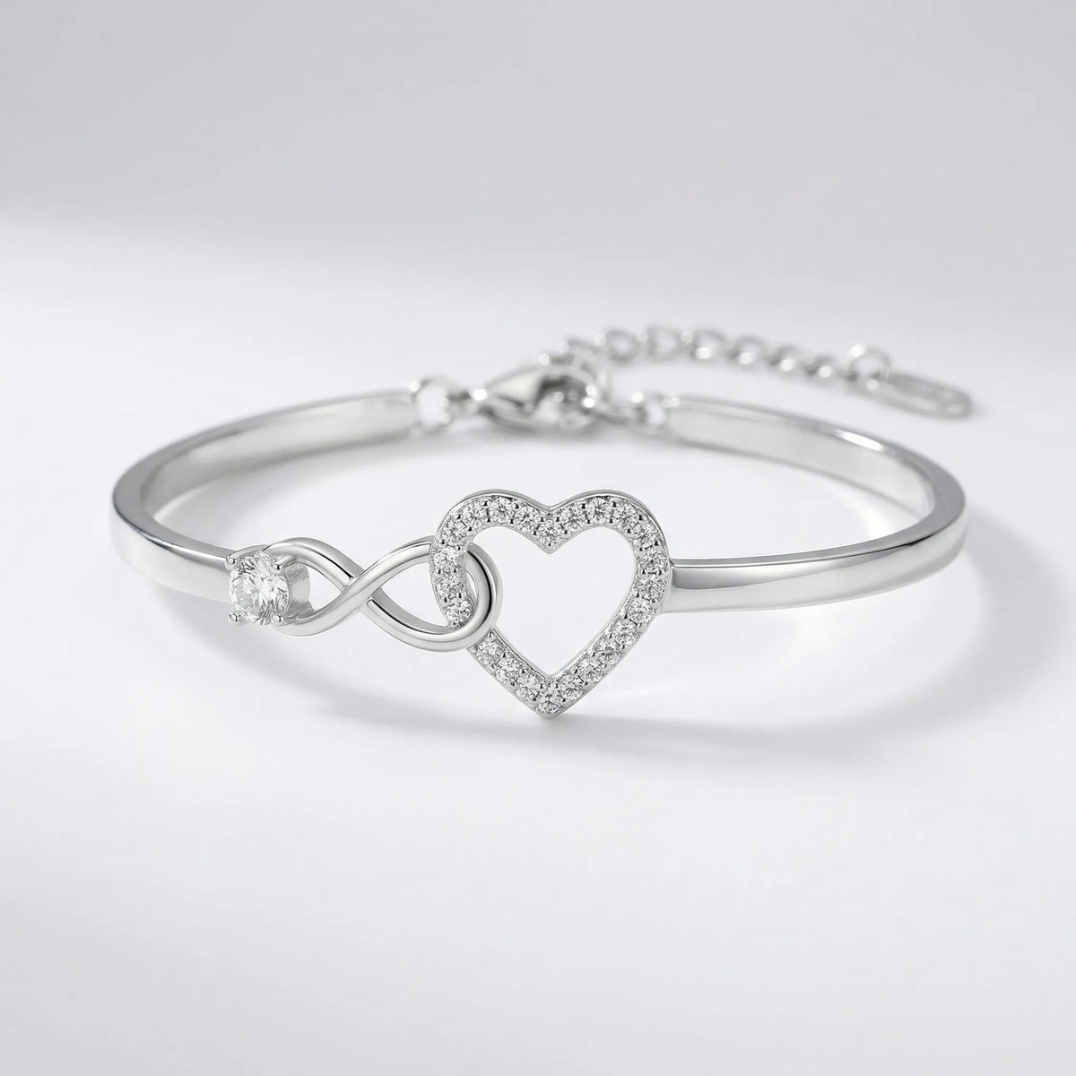 Women's Adjustable Infinity Heart Bracelet