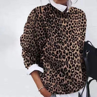 Women's Casual Leopard Print Sweater