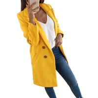 Manteau chic pour femme avec col à revers et poches