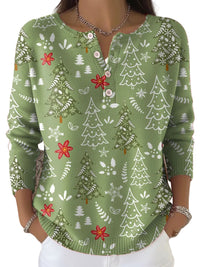 Pull de Noël pour femme avec boutons