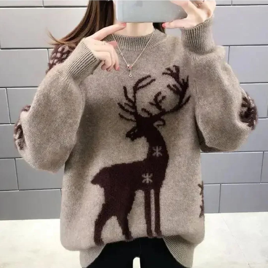 Pull de Noël confortable pour femme