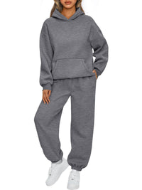 Women's Cozy Hooded Sweatshirt Set