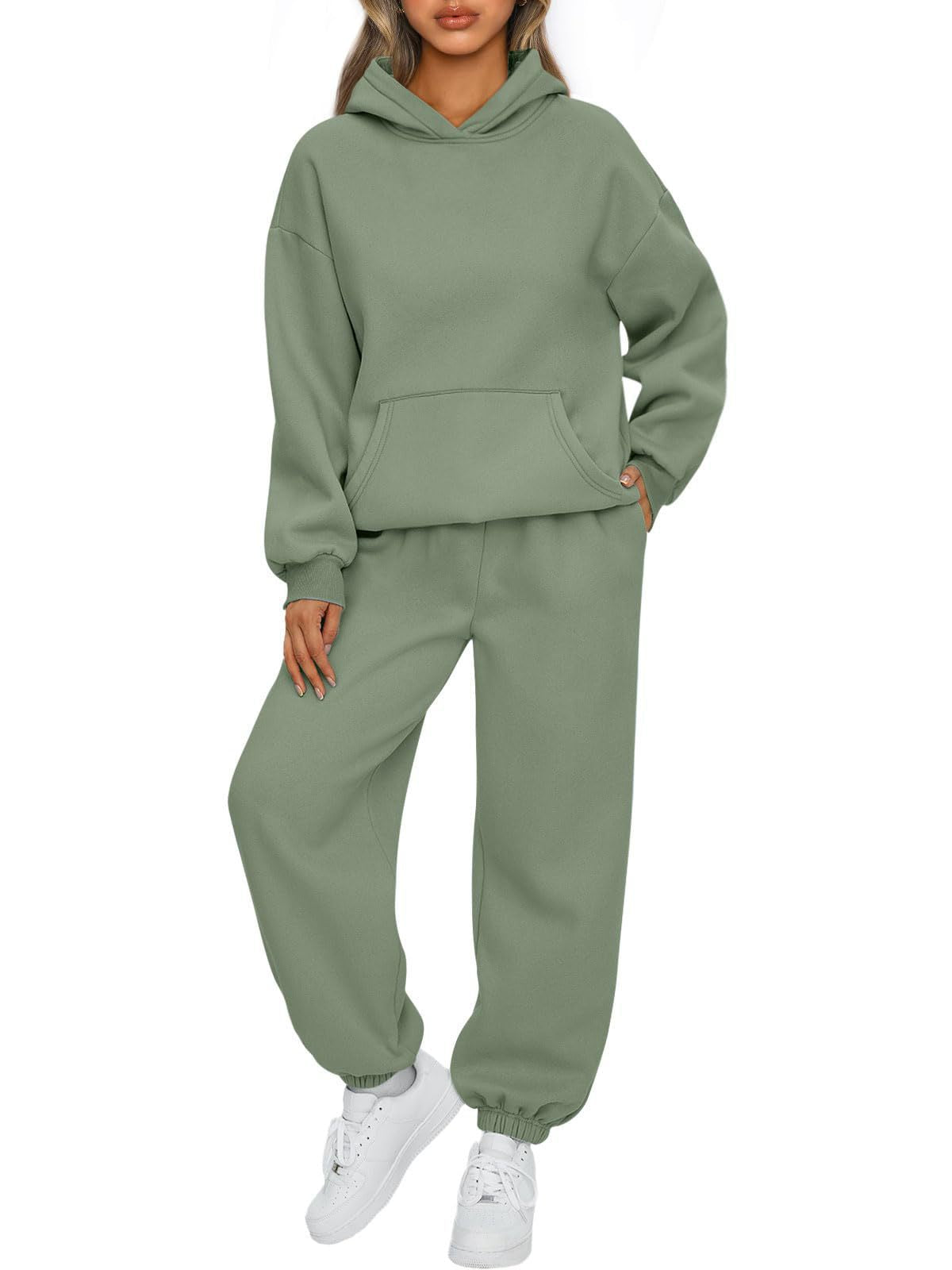 Women's Cozy Hooded Sweatshirt Set