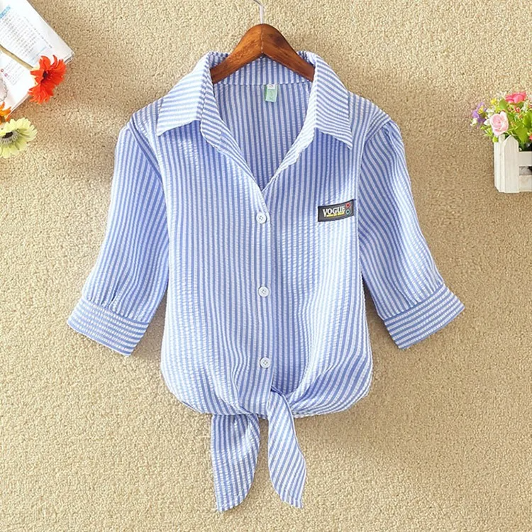 Women's Cropped Tie-Front Blouse
