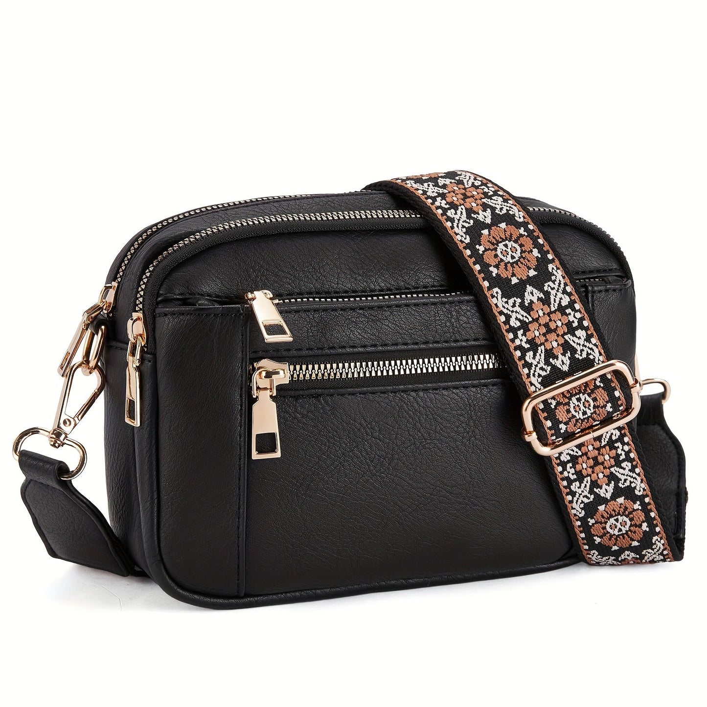 Sac bandoulière pour femme, style bohème chic, en simili cuir