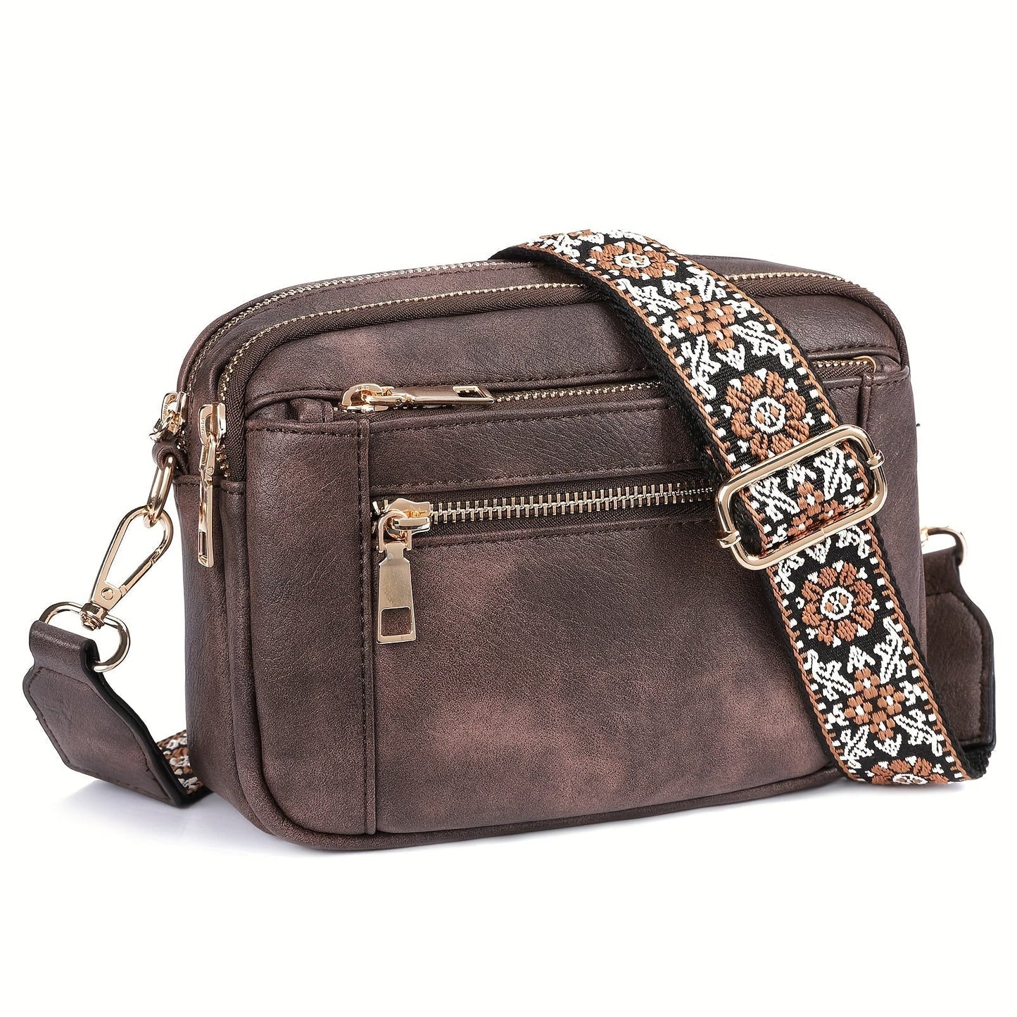 Sac bandoulière pour femme, style bohème chic, en simili cuir