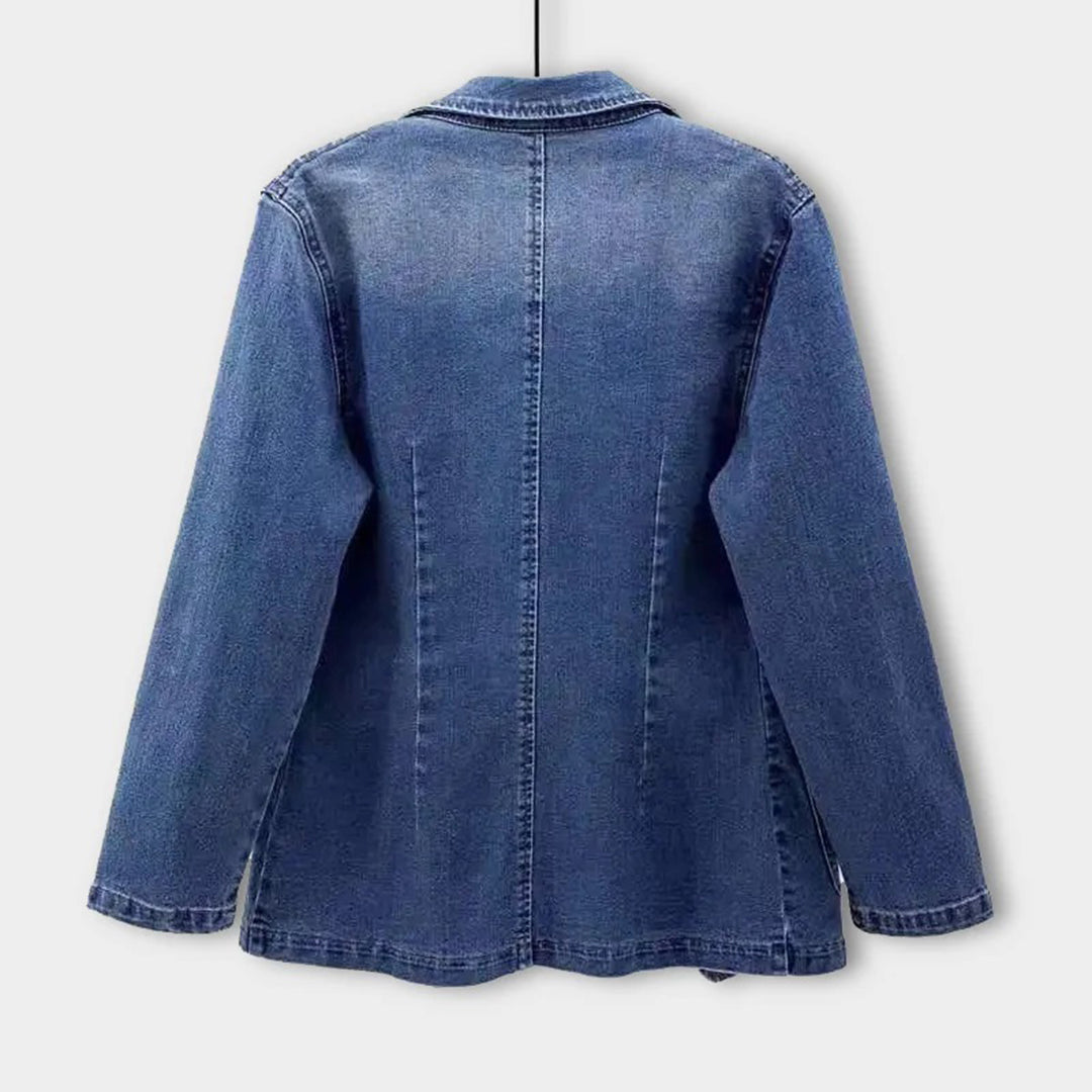 Women's Denim Blazer with an Elegant Cut
