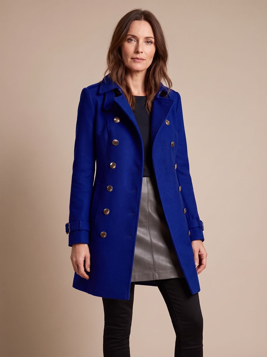 Women's Elegant Double-Breasted Tailored Winter Coat