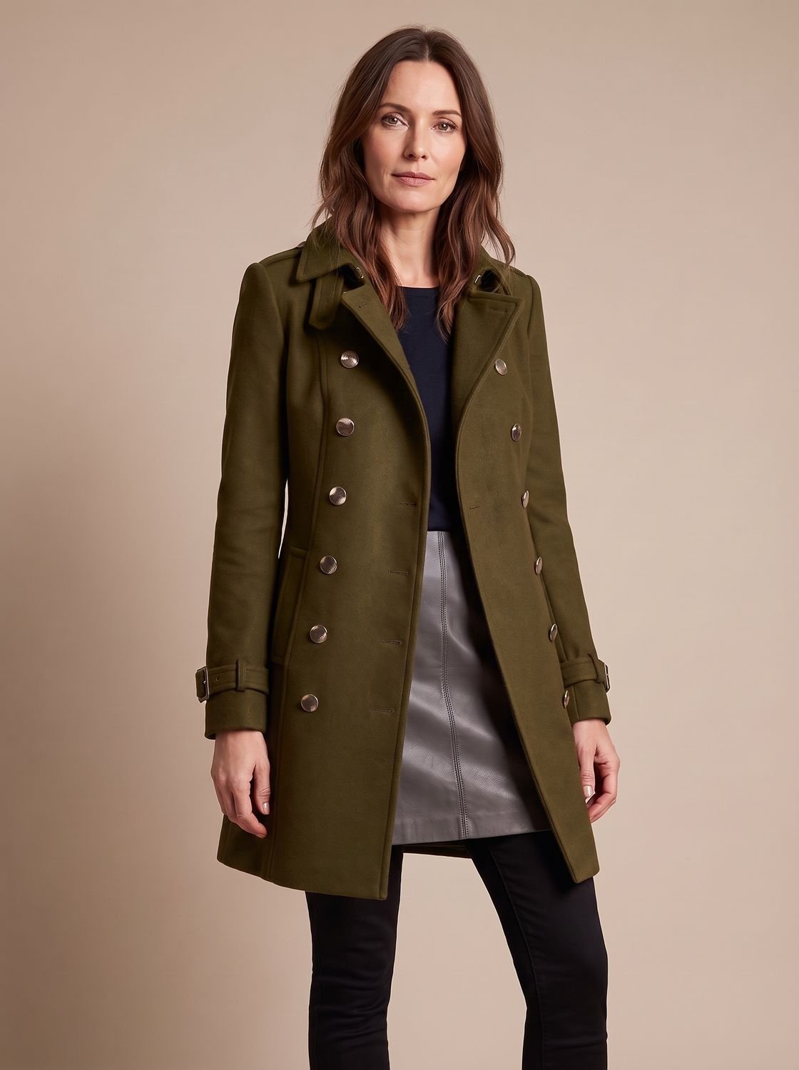 Women's Elegant Double-Breasted Tailored Winter Coat