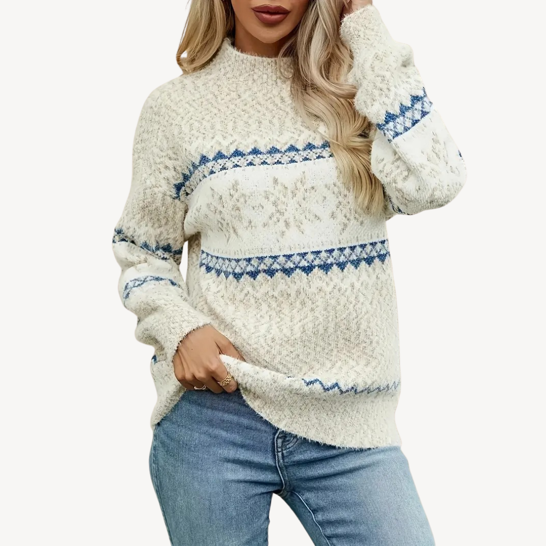 Pull d'hiver en maille Fair Isle pour femme