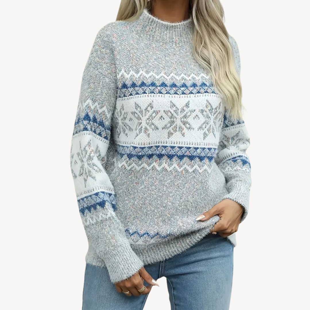 Pull d'hiver en maille Fair Isle pour femme