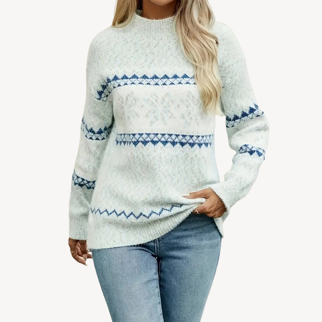 Pull d'hiver en maille Fair Isle pour femme