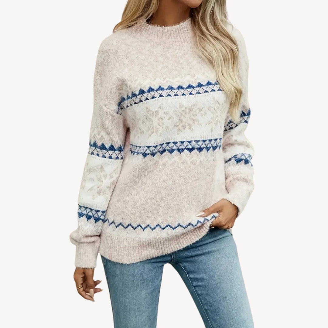 Pull d'hiver en maille Fair Isle pour femme