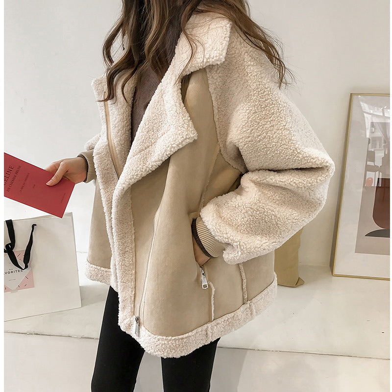 Manteau d'hiver pour femme en similicuir