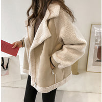 Manteau d'hiver pour femme en similicuir