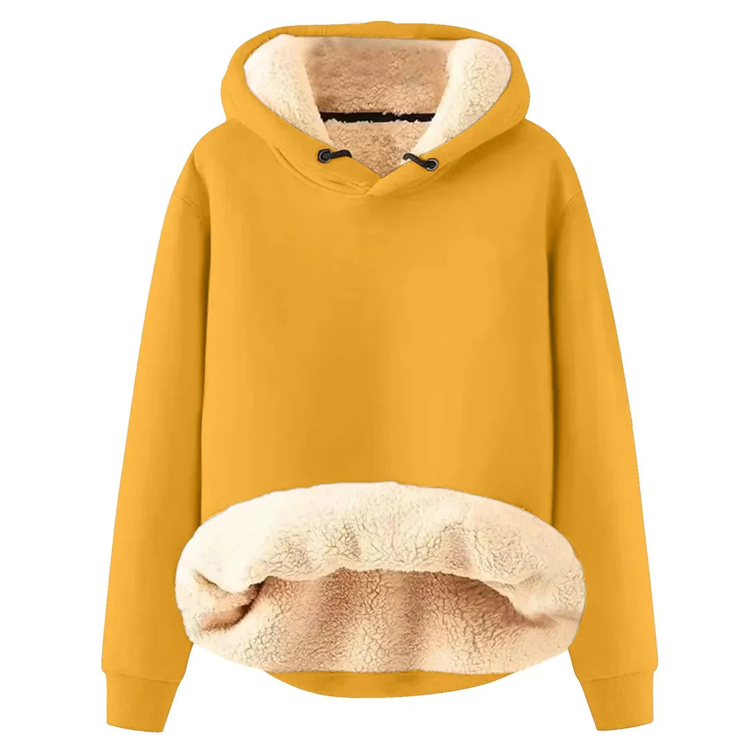 Sweat à capuche pour femme doublé en polaire