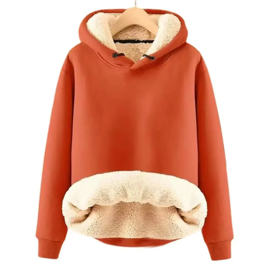 Sweat à capuche pour femme doublé en polaire