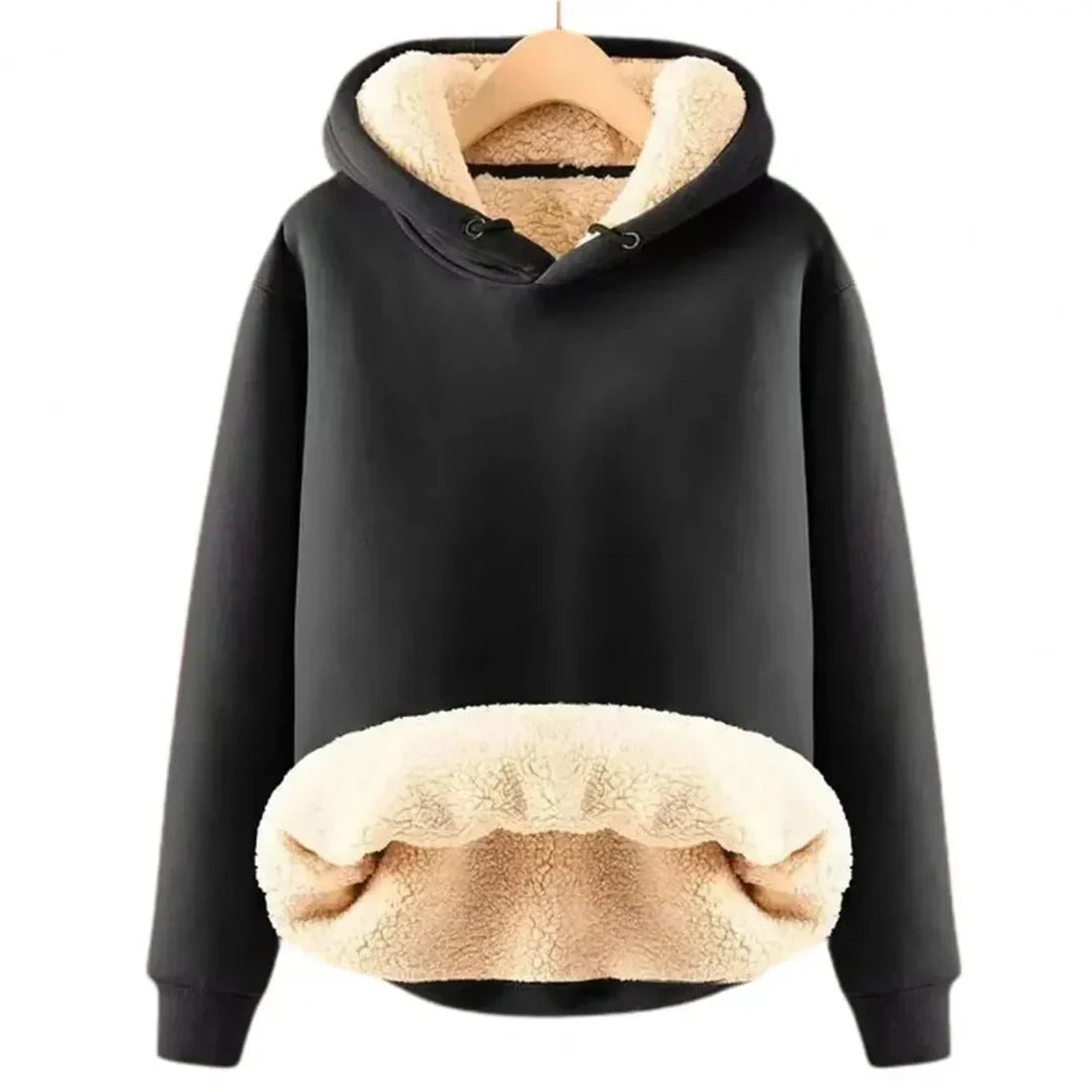 Sweat à capuche pour femme doublé en polaire