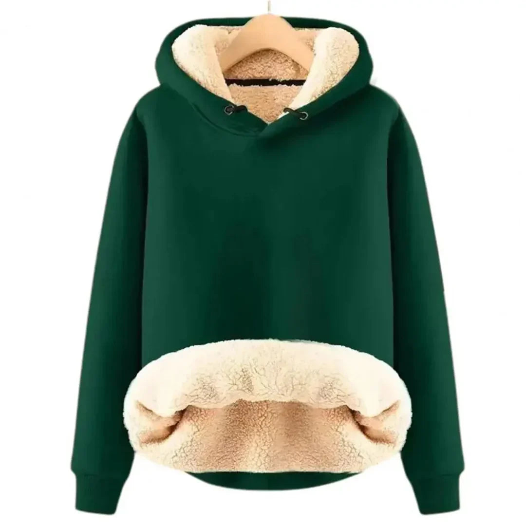 Sweat à capuche pour femme doublé en polaire