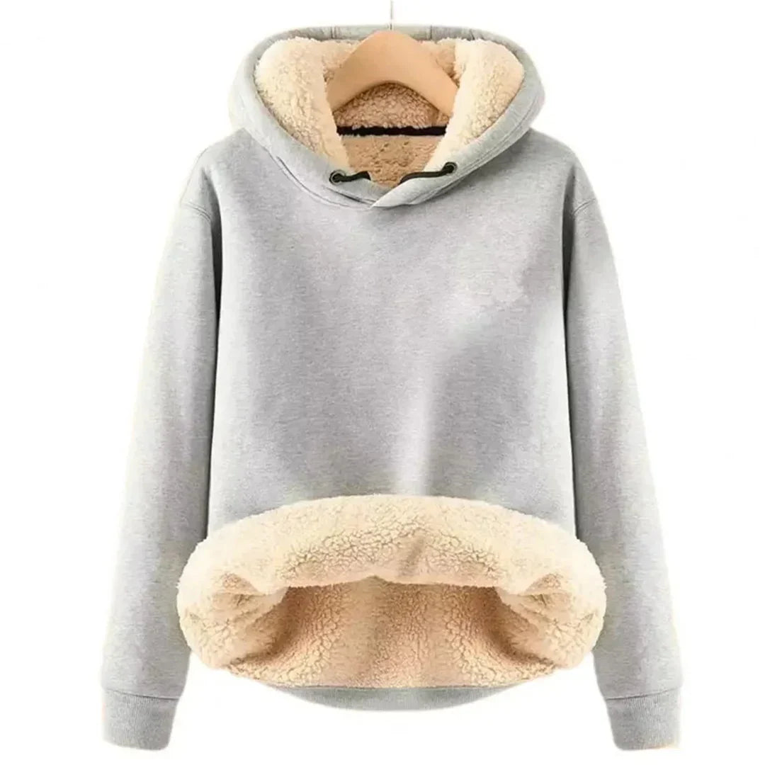 Sweat à capuche pour femme doublé en polaire