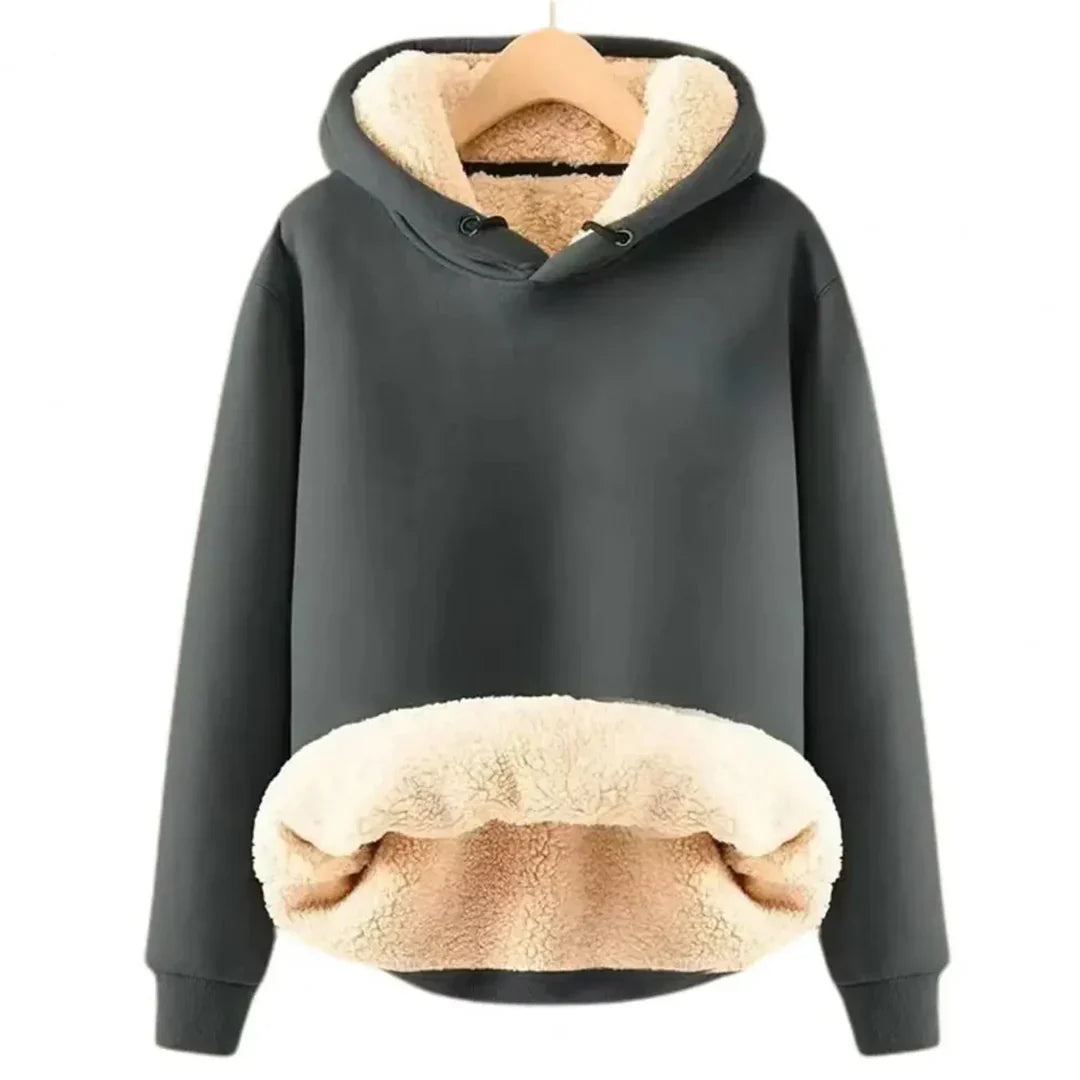 Sweat à capuche pour femme doublé en polaire