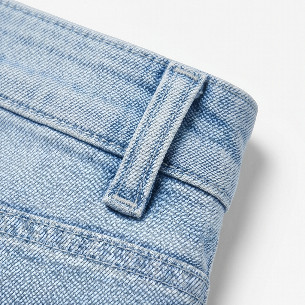 Jean raccourci pour femme, taille haute et jambes ballon