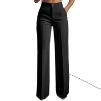 Women's High-Waist Straight-Leg Dress Pants with Crease